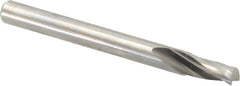 Onsrud - 3/16" Cutting Diam x 3/8" Length of Cut, 1 Flute, Upcut Spiral Router Bit - Uncoated, Right Hand Cut, Solid Carbide, 2" OAL x 3/16" Shank Diam, Single Edge, 21° Helix Angle - Exact Tooling