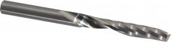 Onsrud - 1/4" Cutting Diam x 1-1/2" Length of Cut, 1 Flute, Upcut Spiral Router Bit - Uncoated, Right Hand Cut, Solid Carbide, 3" OAL x 1/4" Shank Diam, Single Edge, 21° Helix Angle - Exact Tooling