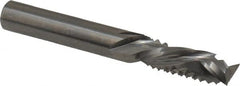 Onsrud - 1/4" Cut Diam, 1/4" Shank Diam, Cylinder Head Double Cut Burr - Carbide, Flat End, 3/4" LOC, 2" OAL - Exact Tooling