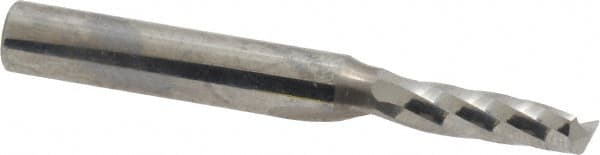 Onsrud - 3/16" Cutting Diam x 5/8" Length of Cut, 1 Flute, Upcut Spiral Router Bit - Uncoated, Right Hand Cut, Solid Carbide, 2" OAL x 1/4" Shank Diam, Single Edge, 21° Helix Angle - Exact Tooling