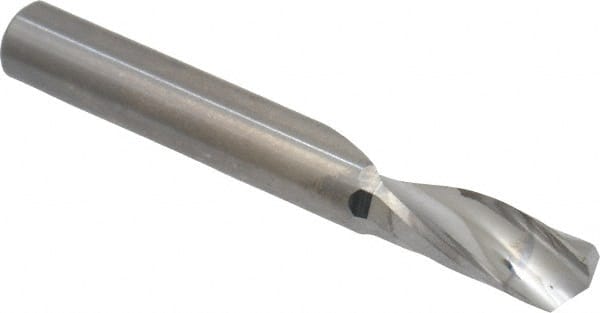 Onsrud - 1/4" Cutting Diam x 5/8" Length of Cut, 1 Flute, Upcut Spiral Router Bit - Uncoated, Right Hand Cut, Solid Carbide, 2" OAL x 1/4" Shank Diam, Single Edge - Exact Tooling