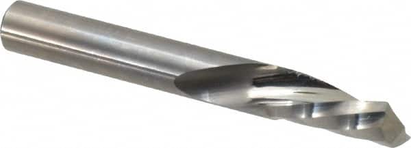 Onsrud - 3/8" Cutting Diam x 3/4" Length of Cut, 1 Flute, Downcut Spiral Router Bit - Uncoated, Right Hand Cut, Solid Carbide, 3" OAL x 3/8" Shank Diam, Single Edge, 21° Helix Angle - Exact Tooling