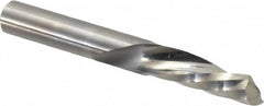 Onsrud - 3/8" Cutting Diam x 1-1/8" Length of Cut, 1 Flute, Downcut Spiral Router Bit - Uncoated, Right Hand Cut, Solid Carbide, 3" OAL x 3/8" Shank Diam, Single Edge, 21° Helix Angle - Exact Tooling