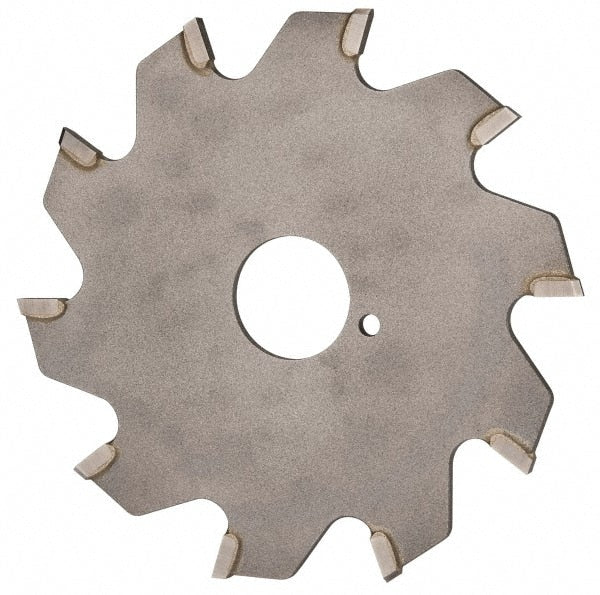 Onsrud - 3" Diam x 0.095" Blade Thickness x 5/8" Arbor Hole Diam, 10 Tooth Slitting and Slotting Saw - Arbor Connection, Right Hand, Uncoated, Carbide-Tipped, 0° Rake - Exact Tooling