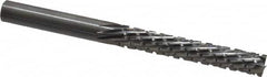 Onsrud - 1/4" Cut Diam, 1/4" Shank Diam, Cylinder Head Fluted Cut Burr - Carbide, Flat End, 1-1/2" LOC, 3" OAL - Exact Tooling