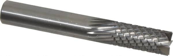 Onsrud - 1/2" Cut Diam, 1/2" Shank Diam, Cylinder Head Fluted Cut Burr - Carbide, Flat End, 1-1/8" LOC, 3-1/2" OAL - Exact Tooling