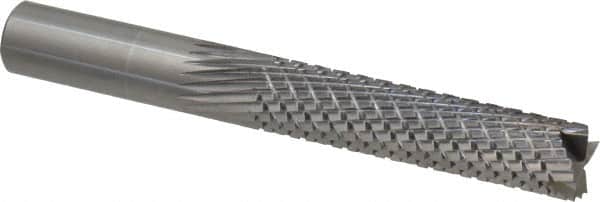 Onsrud - 1/2" Cut Diam, 1/2" Shank Diam, Cylinder Head Fluted Cut Burr - Carbide, Flat End, 2-1/8" LOC, 4" OAL - Exact Tooling