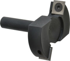 Onsrud - 2-1/2" Cutting Diam, 1/8" Max Depth of Cut, 1/2" Shank Diam, Indexable Spoilboard Surface Insert Cutter - 2 Cutters, Straight Cut, ICK L 142 Insert Style, 2.8" OAL, 2" Shank Length, Right Hand Cut - Exact Tooling