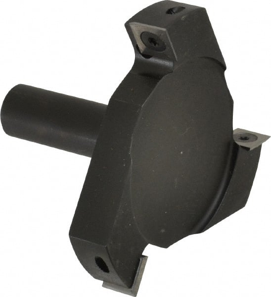 Onsrud - 4" Cutting Diam, 1/8" Max Depth of Cut, 3/4" Shank Diam, Indexable Spoilboard Surface Insert Cutter - 3 Cutters, Straight Cut, ICK L 142 Insert Style, 3.05" OAL, 2-1/4" Shank Length, Right Hand Cut - Exact Tooling