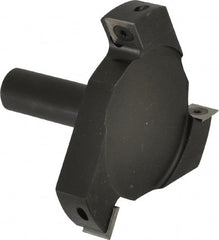 Onsrud - 4" Cutting Diam, 1/8" Max Depth of Cut, 3/4" Shank Diam, Indexable Spoilboard Surface Insert Cutter - 3 Cutters, Straight Cut, ICK L 142 Insert Style, 3.05" OAL, 2-1/4" Shank Length, Right Hand Cut - Exact Tooling