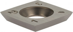 Onsrud - VPGT160412 Carbide Milling Insert - Uncoated, 1/4" Thick, 1/2" Inscribed Circle - Exact Tooling