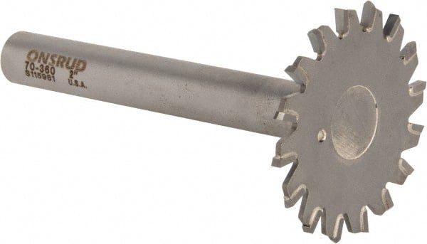 Onsrud - 2" Diam x 0.095" Blade Thickness, 16 Tooth Slitting and Slotting Saw - Shank Connection, Right Hand, Uncoated, Carbide-Tipped, -5° Rake - Exact Tooling