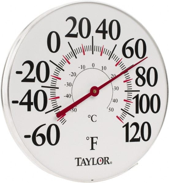 Taylor - -40 to 120°F, Window and Wall Thermometer - 12 Inch Diameter - Exact Tooling