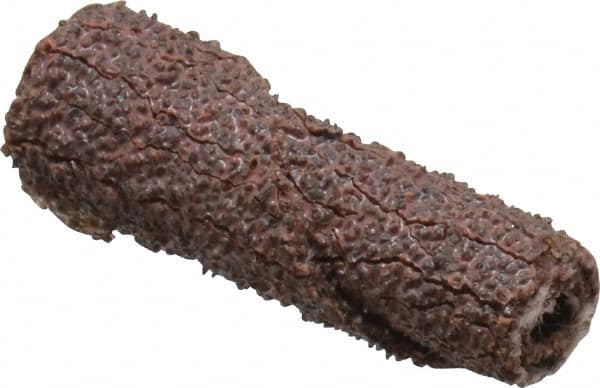Merit Abrasives - 1/4" Max Roll Diam x 1" OAL, 50 Grit Aluminum Oxide Straight Cartridge Roll - 1/8" Pilot Hole Diam, Coarse Grade - Exact Tooling