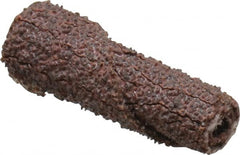 Merit Abrasives - 1/4" Max Roll Diam x 1" OAL, 50 Grit Aluminum Oxide Straight Cartridge Roll - 1/8" Pilot Hole Diam, Coarse Grade - Exact Tooling