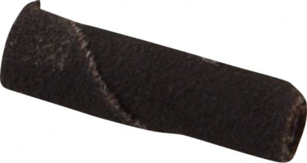 Merit Abrasives - 1/4" Max Roll Diam x 1" OAL, 120 Grit Aluminum Oxide Straight Cartridge Roll - 1/8" Pilot Hole Diam, Fine Grade - Exact Tooling