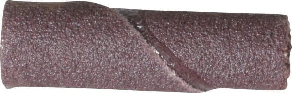 Merit Abrasives - 1/4" Max Roll Diam x 1" OAL, 180 Grit Aluminum Oxide Straight Cartridge Roll - 1/8" Pilot Hole Diam, Very Fine Grade - Exact Tooling