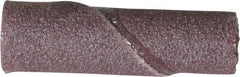 Merit Abrasives - 1/4" Max Roll Diam x 1" OAL, 180 Grit Aluminum Oxide Straight Cartridge Roll - 1/8" Pilot Hole Diam, Very Fine Grade - Exact Tooling