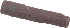 Merit Abrasives - 1/4" Max Roll Diam x 1-1/2" OAL, 180 Grit Aluminum Oxide Straight Cartridge Roll - 1/8" Pilot Hole Diam, Very Fine Grade - Exact Tooling