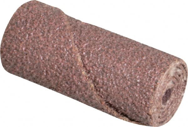 Merit Abrasives - 5/8" Max Roll Diam x 1-1/2" OAL, 50 Grit Aluminum Oxide Straight Cartridge Roll - 3/16" Pilot Hole Diam, Coarse Grade - Exact Tooling