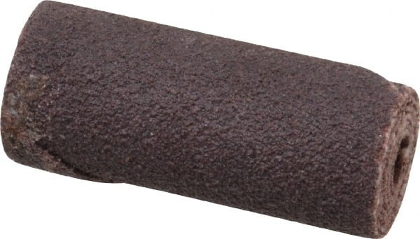 Merit Abrasives - 5/8" Max Roll Diam x 1-1/2" OAL, 80 Grit Aluminum Oxide Straight Cartridge Roll - 3/16" Pilot Hole Diam, Medium Grade - Exact Tooling