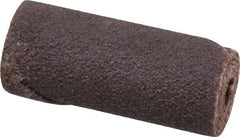 Merit Abrasives - 5/8" Max Roll Diam x 1-1/2" OAL, 80 Grit Aluminum Oxide Straight Cartridge Roll - 3/16" Pilot Hole Diam, Medium Grade - Exact Tooling