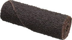 Merit Abrasives - 1/2" Max Roll Diam x 1-1/2" OAL, 50 Grit Aluminum Oxide Straight Cartridge Roll - 1/8" Pilot Hole Diam, Coarse Grade - Exact Tooling