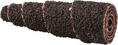 Merit Abrasives - 1-1/2" Long x 1/2" Diam, Aluminum Oxide, Full Taper Cartridge Roll - 50 Grit, 1/8" Pilot Hole Diam, Coarse Grade - Exact Tooling