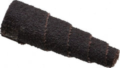 Merit Abrasives - 1-1/2" Long x 1/2" Diam, Aluminum Oxide, Full Taper Cartridge Roll - 80 Grit, 1/8" Pilot Hole Diam, Medium Grade - Exact Tooling