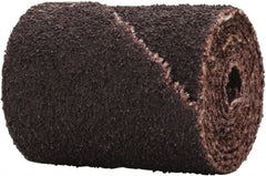 Merit Abrasives - 3/4" Max Roll Diam x 1" OAL, 80 Grit Aluminum Oxide Straight Cartridge Roll - 3/16" Pilot Hole Diam, Medium Grade - Exact Tooling