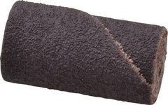 Merit Abrasives - 3/4" Max Roll Diam x 1-1/2" OAL, 80 Grit Aluminum Oxide Straight Cartridge Roll - 3/16" Pilot Hole Diam, Medium Grade - Exact Tooling