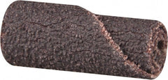 Merit Abrasives - 3/8" Max Roll Diam x 1" OAL, 50 Grit Aluminum Oxide Straight Cartridge Roll - 1/8" Pilot Hole Diam, Coarse Grade - Exact Tooling