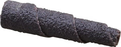 Merit Abrasives - 1-1/2" Long x 3/8" Diam, Aluminum Oxide, Full Taper Cartridge Roll - 80 Grit, 1/8" Pilot Hole Diam, Medium Grade - Exact Tooling