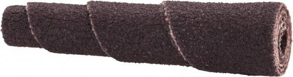 Merit Abrasives - 1-1/2" Long x 3/8" Diam, Aluminum Oxide, Full Taper Cartridge Roll - 120 Grit, 1/8" Pilot Hole Diam, Fine Grade - Exact Tooling