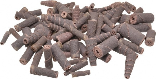Merit Abrasives - 100 Piece Aluminum Oxide Cartridge Roll Set - 60, 80 & 120 Grit - Exact Tooling