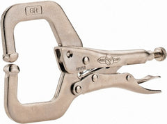 Irwin - 6" OAL C-Clamp Locking Pliers - 1-1/2" Jaw Depth, 2-1/8" Jaw Opening - Exact Tooling