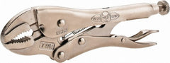 Irwin - 7" OAL Curved Jaw Locking Pliers - 1-5/8" Jaw Opening, Standard Handle - Exact Tooling