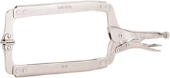 Irwin - 18" OAL C-Clamp Locking Pliers - 9-1/2" Jaw Depth, 8" Jaw Opening - Exact Tooling