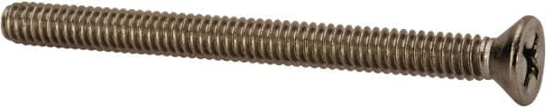 Value Collection - 1/4-20 UNC, 3" OAL Phillips Drive Machine Screw - Flat Head, Grade 316 Stainless Steel, Uncoated, Without Washer - Exact Tooling