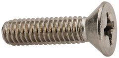 Value Collection - 5/16-18 UNC, 1-1/4" OAL Phillips Drive Machine Screw - Flat Head, Grade 316 Stainless Steel, Uncoated, Without Washer - Exact Tooling