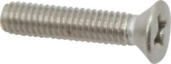 Value Collection - 5/16-18 UNC, 1-1/2" OAL Phillips Drive Machine Screw - Flat Head, Grade 316 Stainless Steel, Uncoated, Without Washer - Exact Tooling