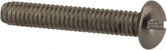 Value Collection - #8-32 UNC, 1" Length Under Head Slotted Drive Machine Screw - Round Head, Grade 316 Stainless Steel, Uncoated, Without Washer - Exact Tooling