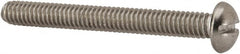 Value Collection - #8-32 UNC, 1-1/2" Length Under Head Slotted Drive Machine Screw - Round Head, Grade 316 Stainless Steel, Uncoated, Without Washer - Exact Tooling