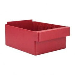 Quantum Storage - 28 Lb. Load Capacity, 11-5/8" Deep, Red High-Impact Polystyrene Drawer Bin - 4-5/8" High x 8-3/8" Wide x 11-5/8" Long - Exact Tooling