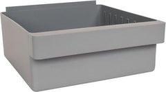 Quantum Storage - 28 Lb. Load Capacity, 11-5/8" Deep, Gray High-Impact Polystyrene Drawer Bin - 4-5/8" High x 11-1/8" Wide x 11-5/8" Long - Exact Tooling