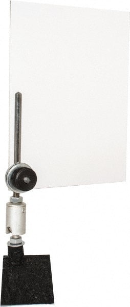 PRO-SAFE - Acrylic Flat Base & Shield - 6" Wide x 8" Long x 1/8" Thick, 9" Arm Reach, Magnetic Base, For General Purpose Use - Exact Tooling