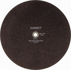 Everett - 22" Aluminum Oxide Cutoff Wheel - 3/16" Thick, 1" Arbor, Use with Gas Powered Saws - Exact Tooling