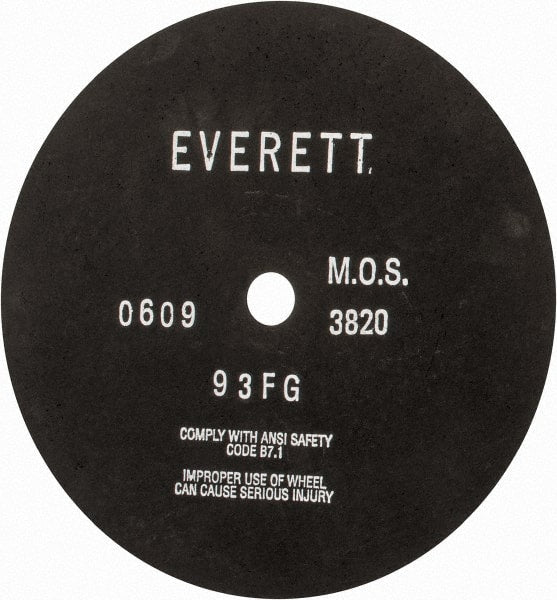 Everett - 12" Cutoff Wheel - 3/32" Thick, 1" Arbor, Use with Gas Powered Saws - Exact Tooling