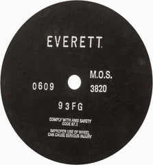 Everett - 12" Cutoff Wheel - 3/32" Thick, 1" Arbor, Use with Gas Powered Saws - Exact Tooling