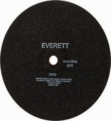 Everett - 14" Cutoff Wheel - 1/8" Thick, 1" Arbor, Use with Gas Powered Saws - Exact Tooling